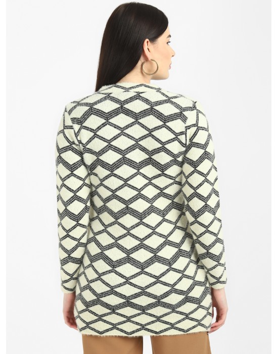 Women Long coat  Lemon Front Design with button